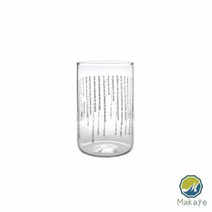 Makayo ถ้วยแก้วสไตล์เกาหลี ถ้วยชาผลไม้ เครื่องดื่มเย็น ๆ สกรีนตัวหนังสืดำ Glasses
