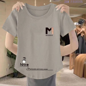 Qiqi Summer Fashion Casual Round Neck Printed Loose T-Shirt For Women 2546