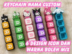 Custom Name Keychain Keycap Clicker Fidget Toy Personalized Letter Block Key Ring School Bag Charm Gift