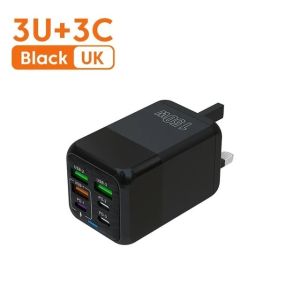 [SG Ready Stock]150W Fast Charger 6 Ports 3U+3C Compatible Type C High Speed ​​Charging Adapter USB Super fast charging