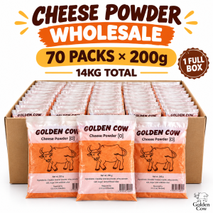 Golden Cow Cheese Powder 14KG Wholesale 70 Packs of 200g for Food Business or Reselling