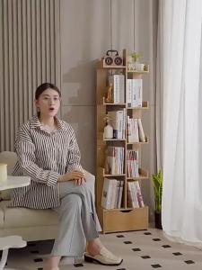 [SG Stock]Wooden Shelves Simple Display Rack Bookcase Storage Rack Study Storage Rack