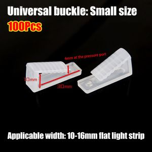 PLNBFG 100Pcs Lamp Holder Fitting LED Strip Fixed Clips Plastic 220V Flexible COB Wall Lamp Holder Connector Durable 5050/5730/2835 Light Mounting Buckle For Fixing 2835 Neon Light