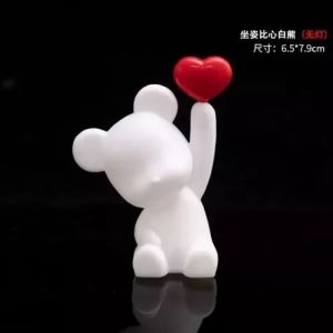 PAJANGAN KUE ULANG TAHUN BERUANG HEART PAJANGAN BEAR HEART / TOPPER KUE BERUANG BONEKA TEDDY