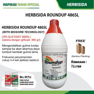 Roundup 1 liter/Roundup Herbisida Obat Pembasmi Rumput Liar 1 Liter/Obat Gulma Roundup 1 Liter/Roundop 1 Liter Super