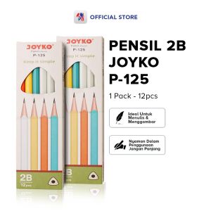 Pensil 2B Joyko P 125 Perpack Pensil Sketch Drawing Model Segitiga / PB EDUKASI ANAK - PBNB