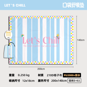 【NEW A 】Custom Outdoor Camping Music Festival Beach Mat Portable Picnic Mat Folding Floor Mat
