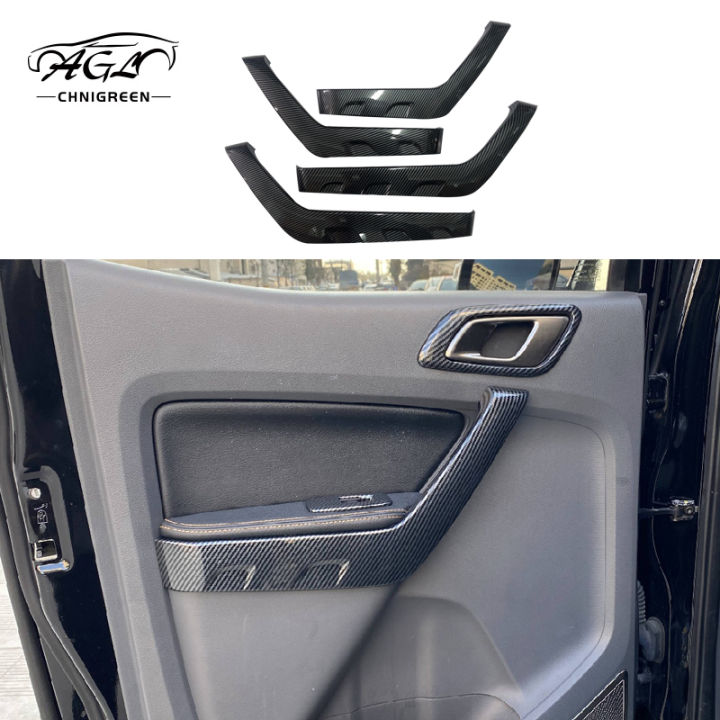 4pcs Carbon Fiber Inner Door Frame Cover Trim For Ford F-150 2015-2019 (CheroCar)
