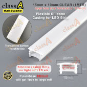 ClassAHW COB LED Silicone Channel Strip Light Rubber Silicone Silicon Channel LED Cover Casing Housing LED Profile Strip