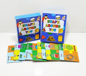 Mix & match puzzle Shape Around You / FLASH CARD Baby Puzzle mengenai bentuk / Puzzle edukasi anak mengenai bentuk