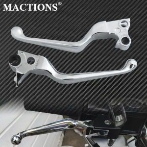 Motorcycle Chrome Brake Clutch Levers CNC For Harley Touring Dyna Softail Sportster XL 883 1200 Street Glide Road King Fatboy