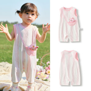 Balabala áo liền quần trẻ em tay ngắn mùa hè mỏng thoáng khí ngoài trời 2025