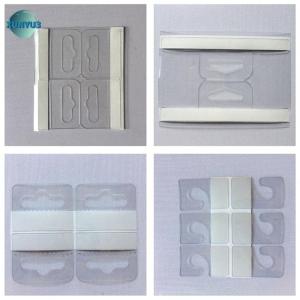 XUNYU3 100pcs PVC khe cắm lỗ dính treo thẻ móc hàng hóa hộp túi móc hiển thị