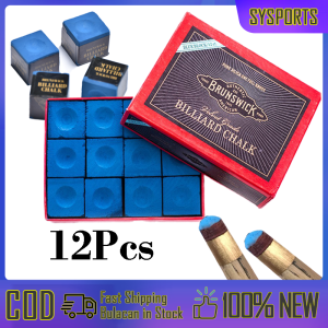 12Pcs Billiard Chalk Brunswick Snooker Billiard Chalk Pool Cue Chalk Oil Billiard No-slip Chalk