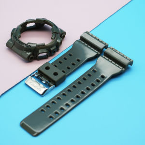 Rugged Silicone Case+Strap with Tools For Casio G-Shock GA-110 GA100 GA120 GA150 GA200 GA200 GA300 GD-120/100/110 Gold-colored Buckle Resin Sports set