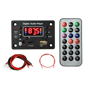 diymore DC 6-18V Dual-Channel BT 5.0 Audio Amplifier Board 2*25W Multifunctional MP3 Decoder Board with Amplifier MP3/USB/TF/AUX/FM/BT/Remote Control