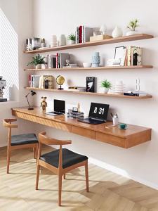 xpkQ Nordic Creative Solid Wood Computer Desk Modern Bedroom Floating Wall Mounted Desk Bedroom Home Furniture Bureau Flottant FYFD 9Q4T2