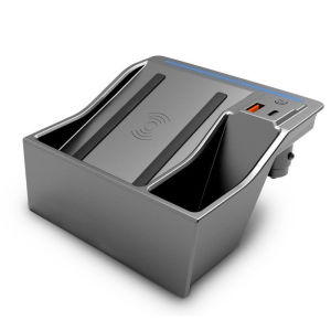 For Audi A4 B9 RS4 A5 RS5 Accessories Wireless Charger Fast Phone Charging With Armrest Box Storage Interior Parts 2017-2023