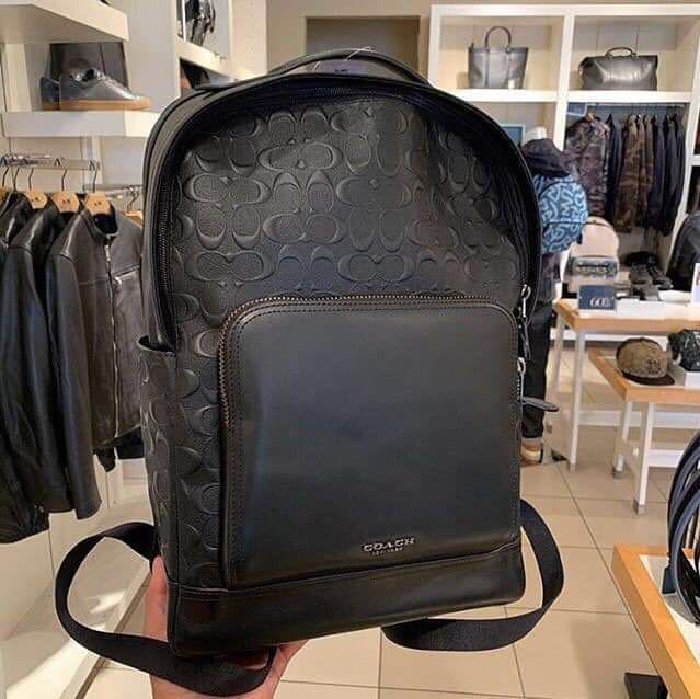 Original Coach Graham Backpack In Signature Leather F50719 Black Lazada PH