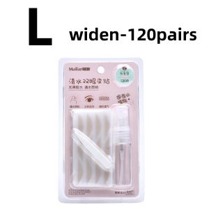 120 Pairs Eyelid Tape invisible double sided eyelid lifting tape eye-lifting by sticker invisibility natural water activated clear lace mesh waterproof Long-lasting no glue eyelid lifting tape set 2 Size (Natural & Widen)