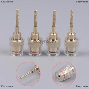 [COD] Cozyroom 2 4Pcs 4MM Banana Female To 2MM Pin Connector HIFI Cable Adapter Plug Braided Copper Wire Socket
