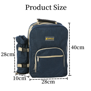【PLAYFUL】 Portable 4 Persons Picnic/Hiking Backpack Outdoor Camping BBQ Lunch Bag Picnic Bags with Tableware Set