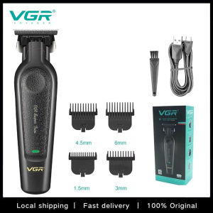 VGR Professional Hair Clipper DLC Blade Low Noise Cordless Ceramic Blade Hair Cutting Haircut Machine Trimmer V-995 V-197 set
