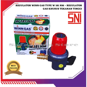 PAKET REGULATOR WINN GAS KHUSUS TEKANAN TINGGI SET SELANG ORANGE 2 LAPIS FREE KLEM KUPING