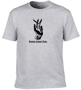 Kaos pria distro tulisan BENTARSEBAT DULU/kaos tshirt lengan pendek