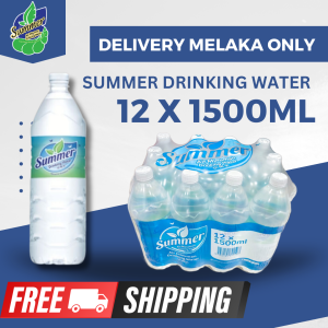 MELAKA ONLY  SUMMER Drinking Water (1 PACK 1500ml x 12 Bottles)