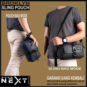 Tas sling pouch bag waterproof pria wanita multifungsi tas selempang pria anti air terbaru kualitas import tas selempang cowok dan bahu laki laki terlaris Broklyn series