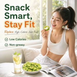 🌿 Bitter Melon Crispy Sticks/Natural Bitter Melon Chips/Healthy Snack For Cholesterol Lowering Summer/Snack/Healthy Snack - No Sugar Natural Bitter Melon Crispy Chips Ready-to-Eat