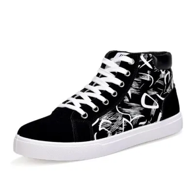 British Cowboy Black Leather Boots for Men Fashion Martin High-Top Boots Anti-slip and Waterproof Casual shoes for riding motorcycle