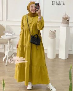 Baju Trend Kekinian KIRANIA DRESS BL KATUN RAYON Gamis Wanita Murah Gamis Wanita Terbaru