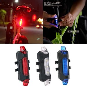 Ligallery - Lampu Belakang Sepeda Led USB Lampu Sepeda Mini Aksesoris Sepeda Lampu Sepeda Gunung Lampu Peringatan Belakang Keselamatan Sepeda Lampu Belakang Anti Air