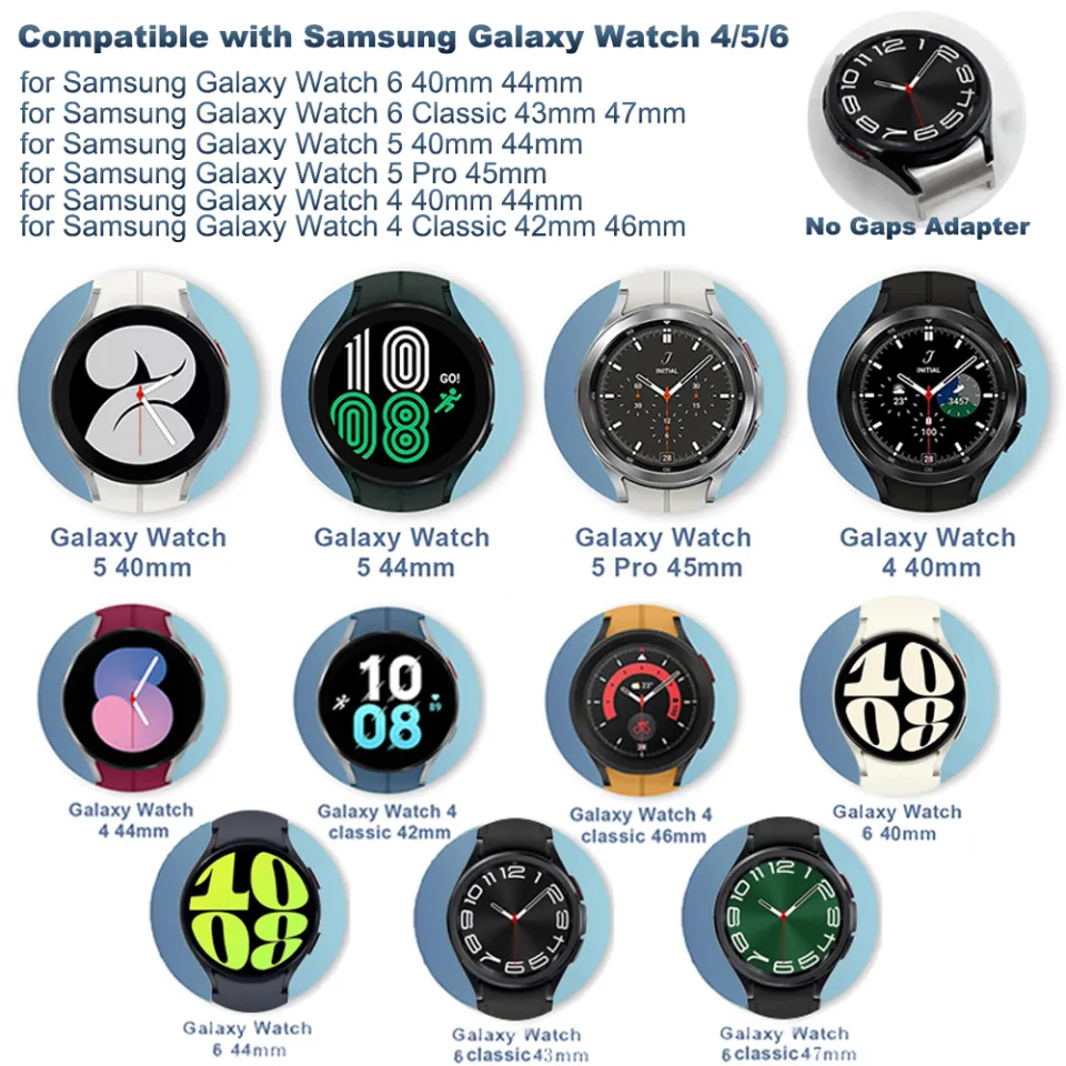 Original Silicone Strap for Samsung Galaxy Watch 6/5/4 44mm 40mm Watch5 Pro  45mm Magnetic Buckle Band Watch 4 Classic 42mm 46mm