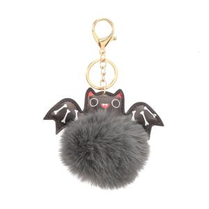 Halloween Keyring phụ kiện bữa tiệc Halloween Quà Tặng trẻ em Lớp phần thưởng Halloween Keychain hình cầu sang trọng BAT Keychain