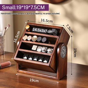 Premium Wooden Rotating Lipstick Organizer Large Multi Tier Makeup Display Storage Rack Holder