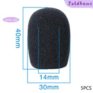Joldhans 5PCS Foam Earphone Mic Cover Microphone Windscreen Headphone Sponge Black Microphone Dedicated Set Headset Replacement