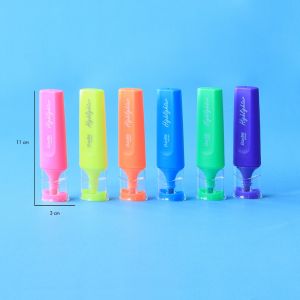 Bantex Highlighter / Penanda Teks Satu Set Isi 6 Warna Fluorescent Cerah BG3511