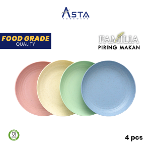 Piring Makan Jerami Gandum Wheatstraw Asta Familia Food Grade 20 cm