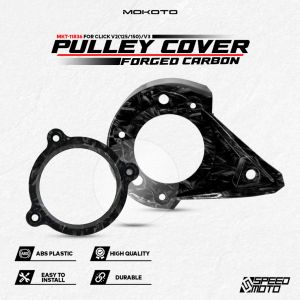 MOKOTO CLICK V2 V3 PULLEY COVER WITH TRANSPARENT SCREEN / ACRYLIC EMBLEM CVT PULLEY COVER FOR HONDA CLICK MOTORCYCLE