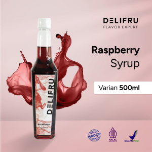 Raspberry Syrup Delifru 500 ml - Sirup Beri Frambos Premium