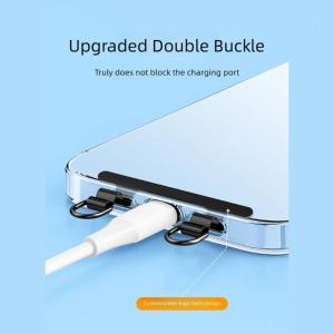 โทรศัพท์มือถือชิ้นเชือกเส้นเล็กการออกแบบให้หมุนและดัดได้หลากหลายสายคล้องชิ้นส่วนโลหะสแตนเลสเส้นเล็กโทรศัพท์มือถือ