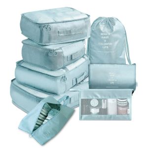Tas Travel Import Travel Bag Organizer Kit Storage Pakaian Praktis Tas Multifungsi COD TT-06-7in1
