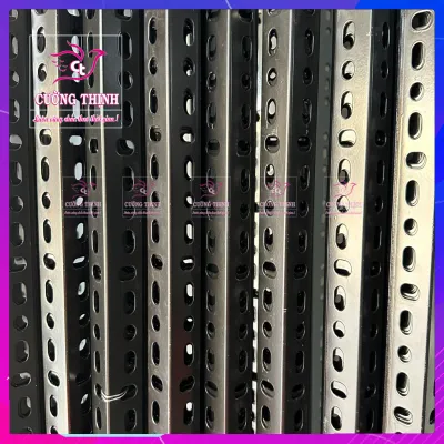 Sắt V lỗ V3 dài 18m dày 1.6 ly - Lắp ráp kệ v lỗ đa năng Sắt V lỗ Làm kệ sắt