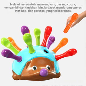 Fine motor skill training toysColor sorting early childhood educational toys for boys and girls hedgehog hand-eye coordination toys for toddlers interactive fun toys for babiesenhance cognitive development ideal for skill building and exploration