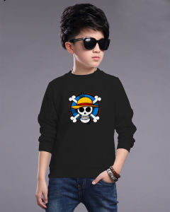 Kaos Anak Laki Laki Lengan Panjang One Piece Anime Umur 4-13 Tahun Bahan Babyterry / Baju anak laki laki one piece logo Bisa COD