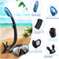 Snorkel Set, Professional Snorkeling Gear Panoramic Anti-Fog Diving Goggles and Dry Snorkel Tempered Glass Scuba Diving Mask for Diving, Snorkeling and Swimming. 
