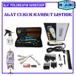 alat cukur rambut listrik 1 set promo Lengkap Gunting Set Rambut WHAEL PROFESIONAL